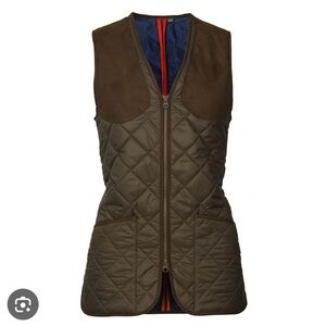 Orvis Laksen Sporting - Cheltenham Ladies Quilted Shooting Vest, Olive. Size XS